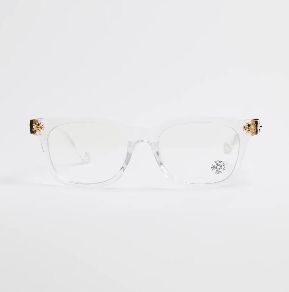 Custom Chrome Hearts Clear glasses gold