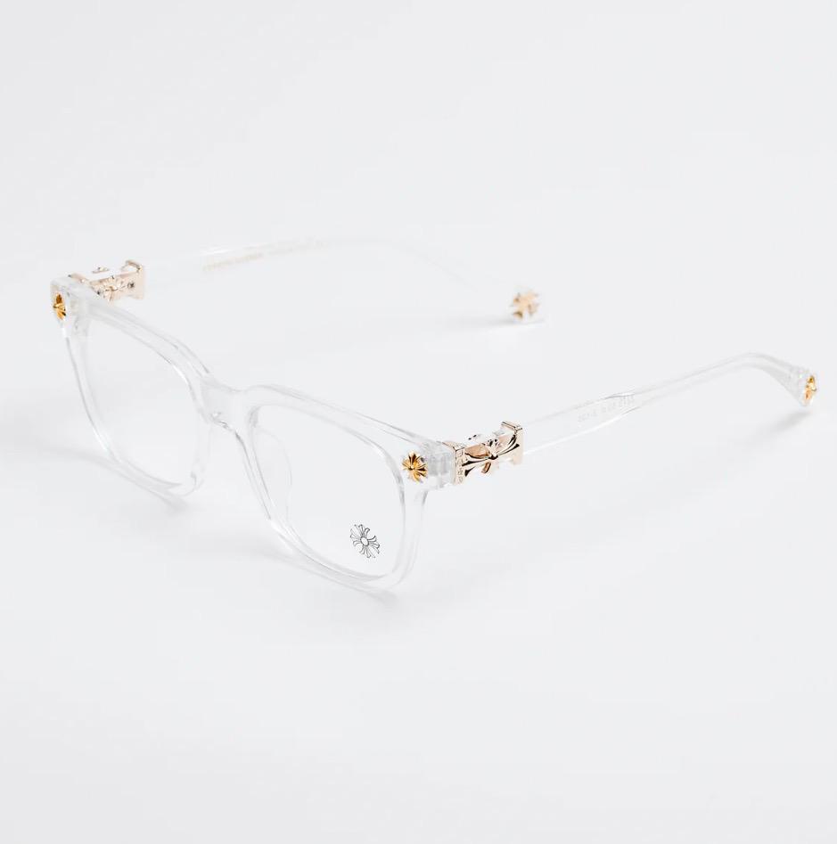 Custom Chrome Hearts Clear glasses gold