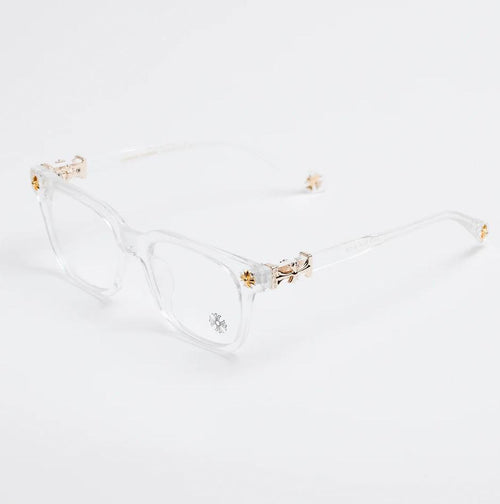 Custom Chrome Hearts Clear glasses gold