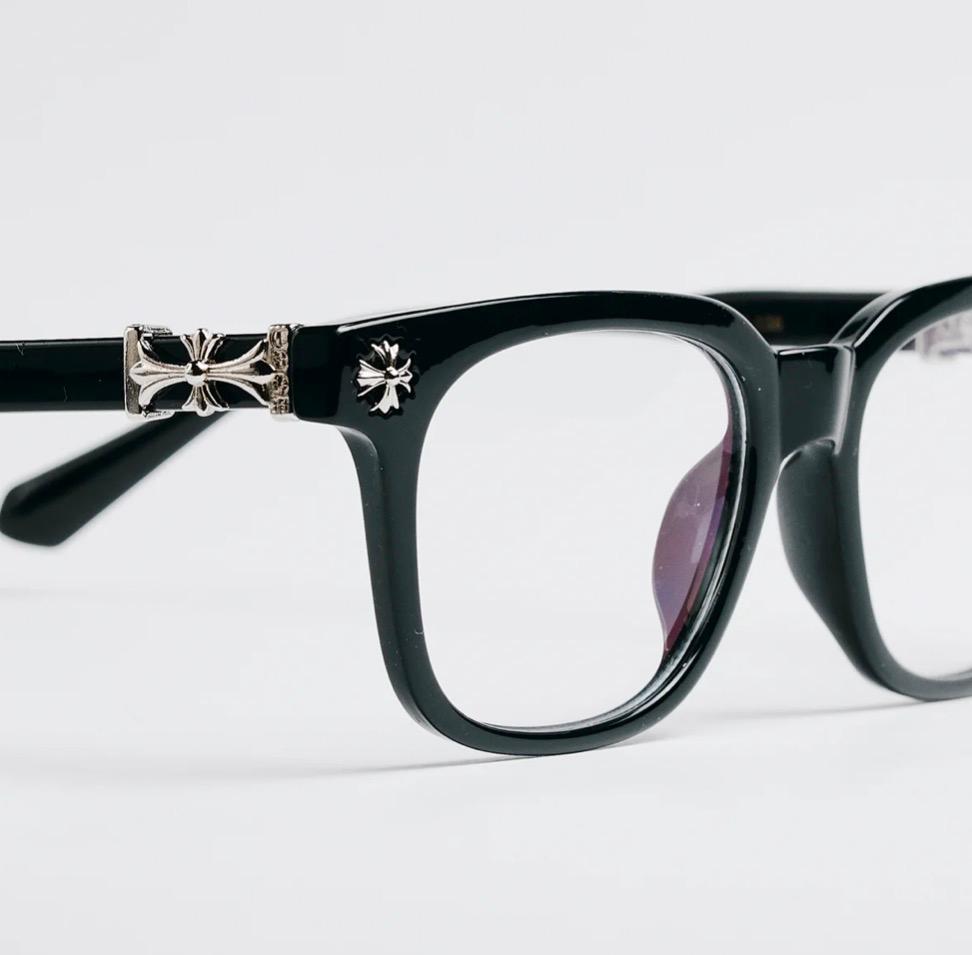 Custom Chrome Hearts Black glasses silver