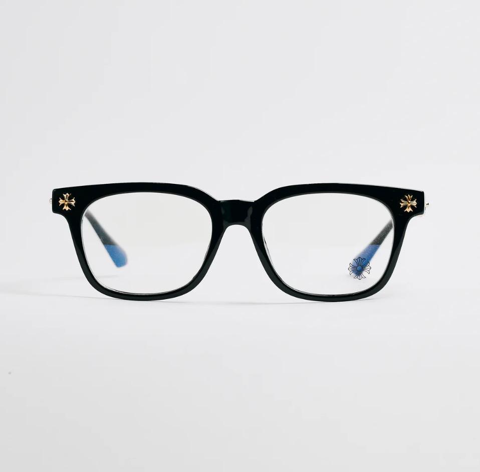 Custom Chrome Hearts Black glasses gold