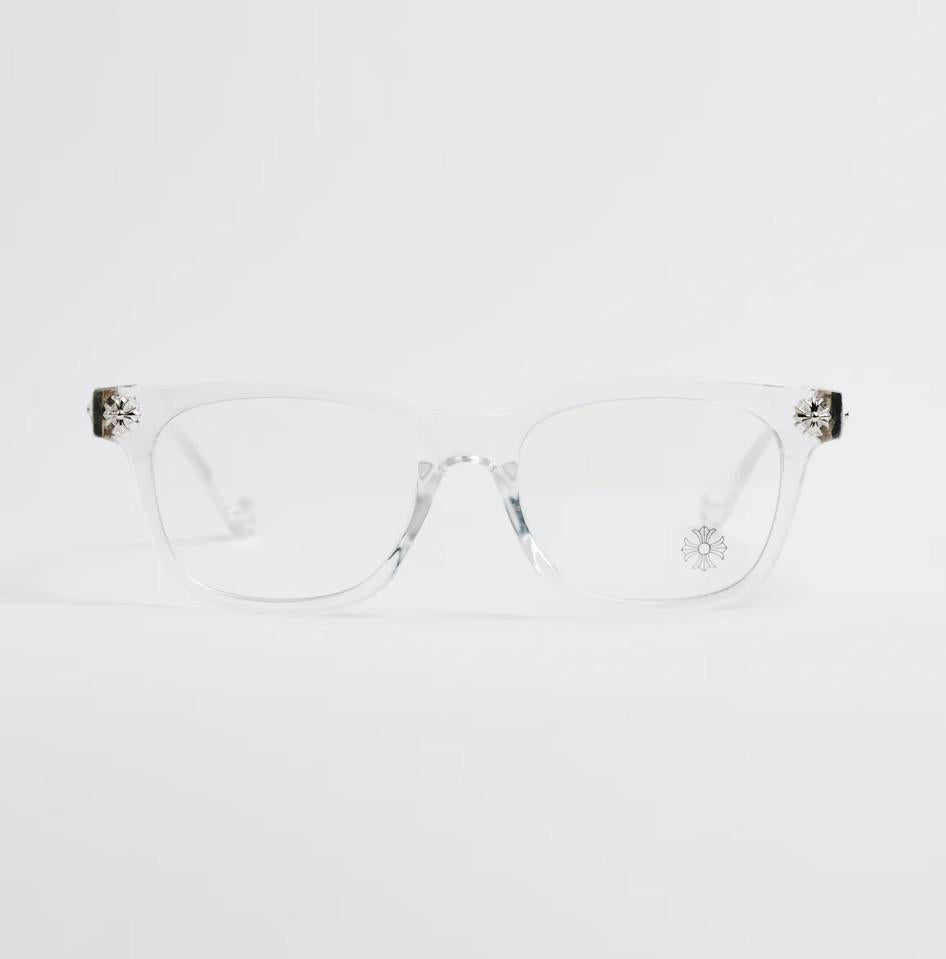 Custom Chrome Hearts Clear glasses silver