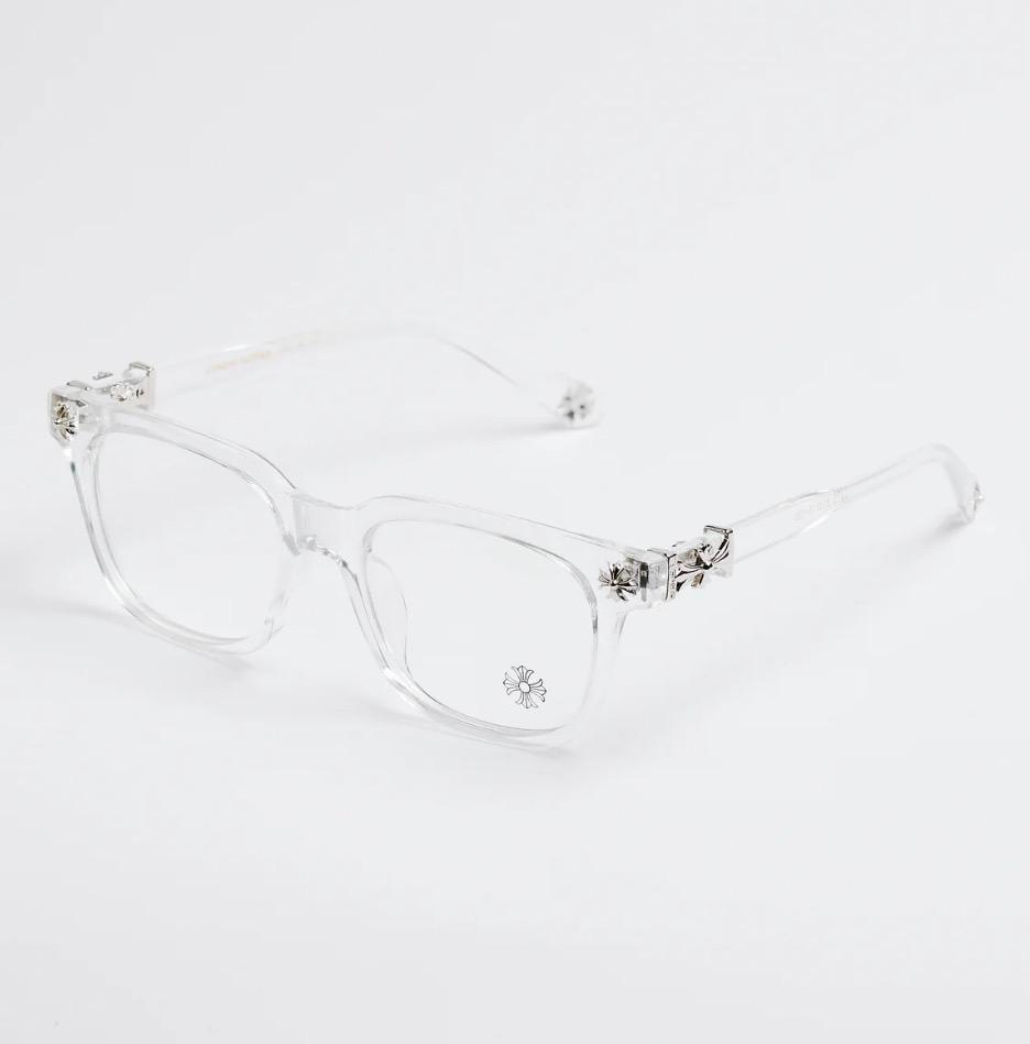 Custom Chrome Hearts Clear glasses silver